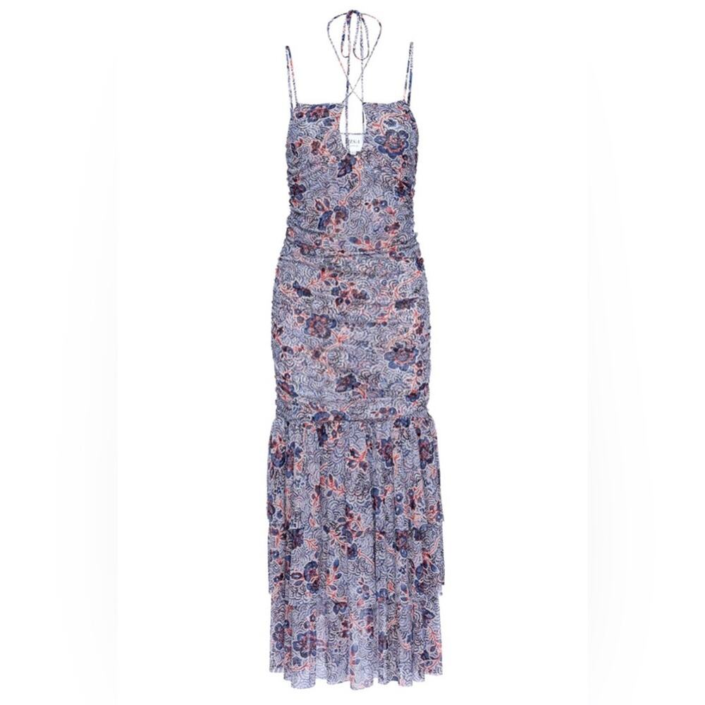 NWT MISA Nicola Halter Midi‎ Dress